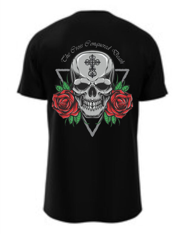 CAMISETA PRETA THE CROSS CONQUERED DEATH - Image 4