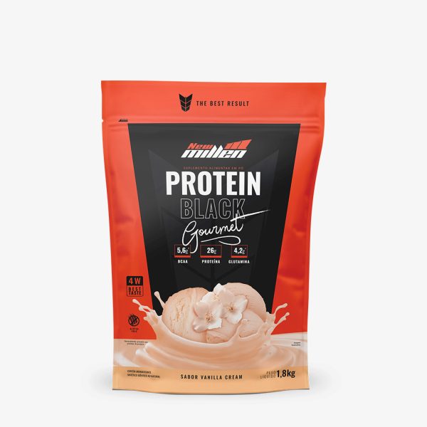 PROTEIN BLACK NEW MILLEN 1,8KG - BAUNILHA