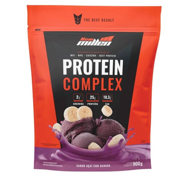 PROTEIN COMPLEX 900g NEW MILLEN - REFIL - AÇAÍ COM BANANA