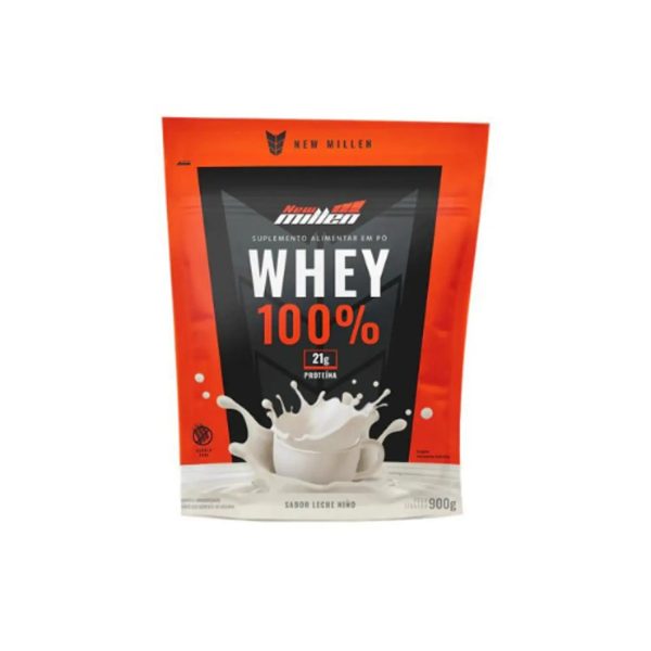 WHEY 100% 900g NEW MILLEN - REFIL - LEITE NINHO