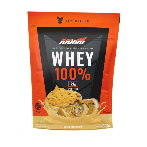 WHEY 100% 900g NEW MILLEN - REFIL - MARACUJÁ
