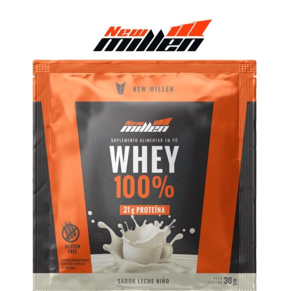 SACHÊ WHEY 100% 30g  NEW MILLEN - LEITE NINHO