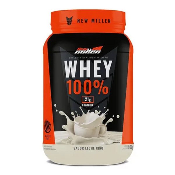 WHEY 100% 900g NEW MILLEN - POTE - LEITE NINHO